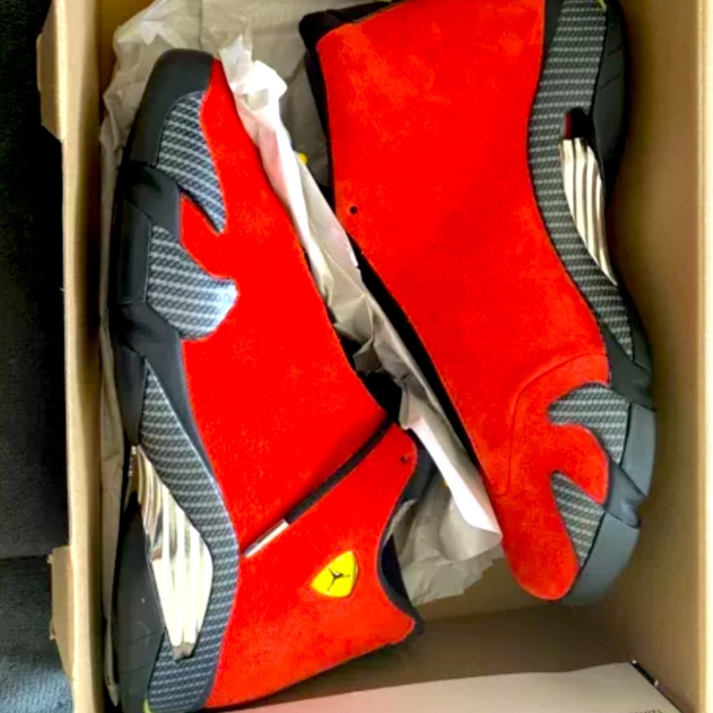 Jordan retro 14 Ferrari red 2014